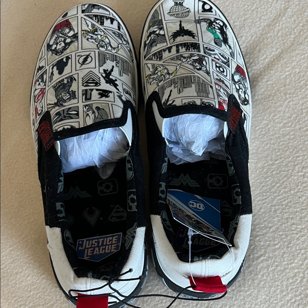 Slip-On Shoes - Black and White